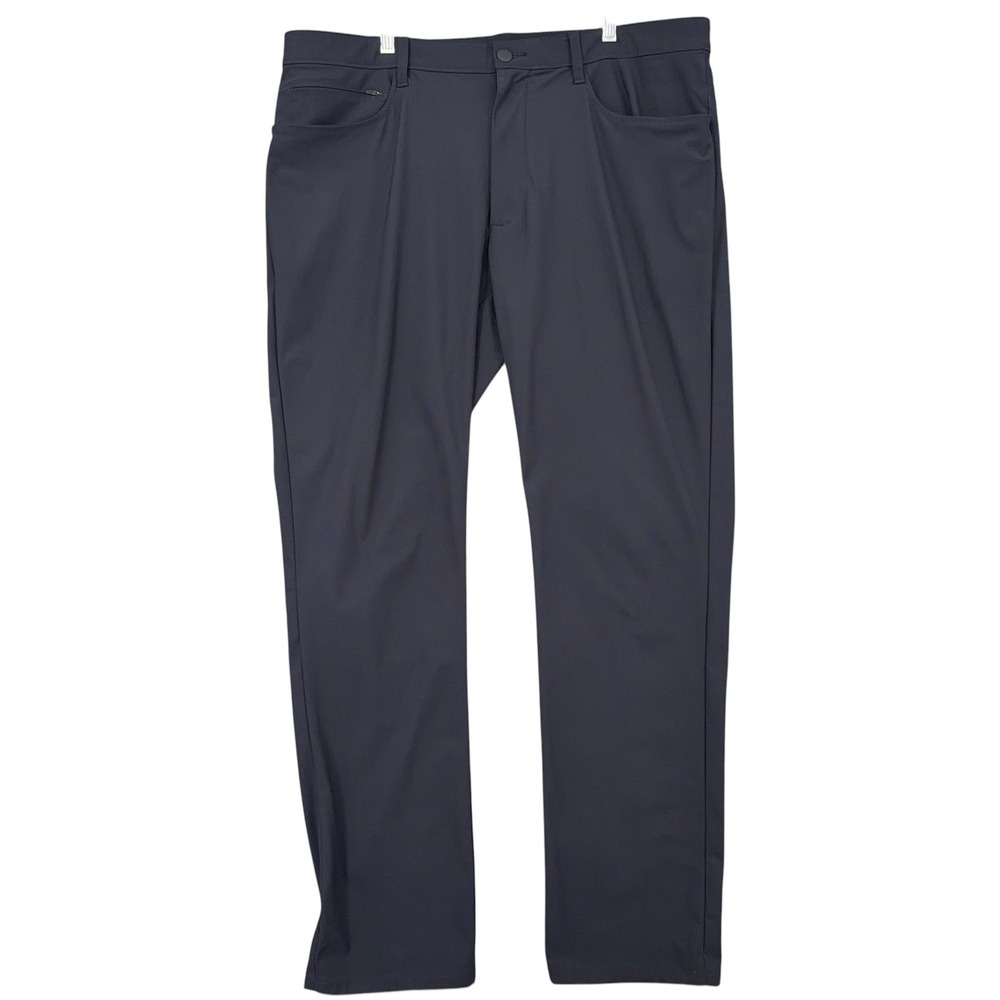 Stylus Mens Technical Performance Pants Black Straight Leg 38x32